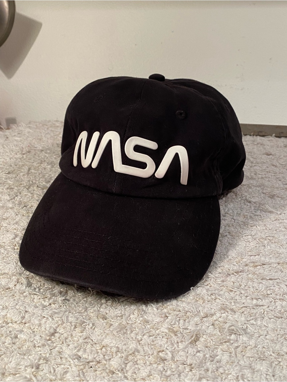H&M Black Kids Cap with White NASA Patch